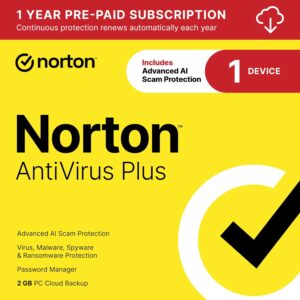 Norton Antivirus Plus 1 Year 1 Device