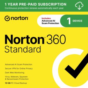 Norton 360 Standard 1 Device 1 year