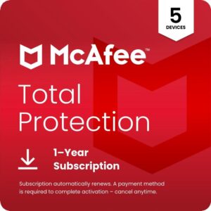 McAfee Total Protection – 5 Devices | 1 Year Email Delivery – Instant Activation